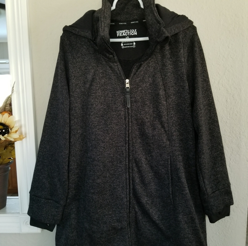Kenneth Cole black jackets with detachable hood